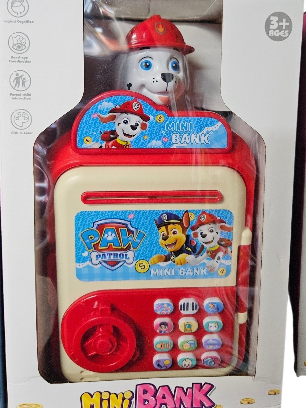 Paw Patrol Mini Bank in Red and Cream